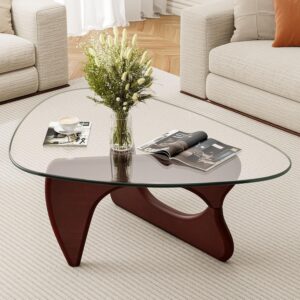 Mesa de Centro Triangular Cristal Mid-Century
