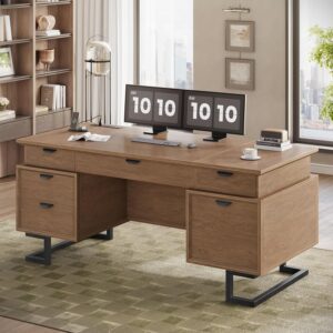 Escritorio Ejecutivo 63" Con Cajones Con Archivador Con Carga USB Con Almacenamiento