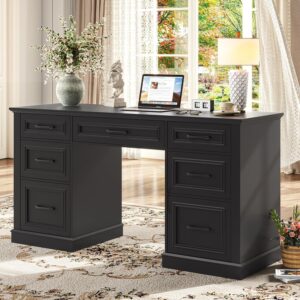 Vabches Escritorio Ejecutivo 59" Con Cajones Con Archivador Con Almacenamiento