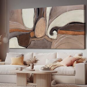 YETHEN WAL Lienzo abstracto 29 x 58"