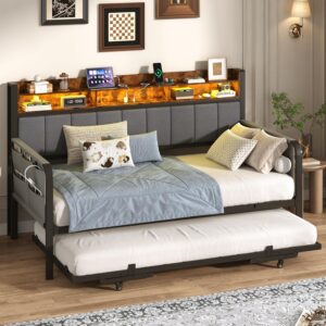 Sofá Cama Con Nido Almacenamiento USB LED