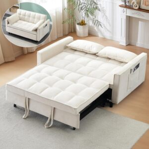 Sofá Cama Futón 3 En 1 Extraíble Biplaza Terciopelo Respaldo Ajustable Almacenamiento