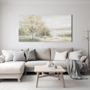 Impresión enmarcada moderna naturaleza verde, 24 x 48"