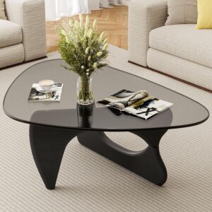 Mesa de Centro Triangular Cristal Mid-Century