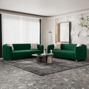 Sofá Seccional 84" 3 Plazas Mid-Century Moderno Terciopelo