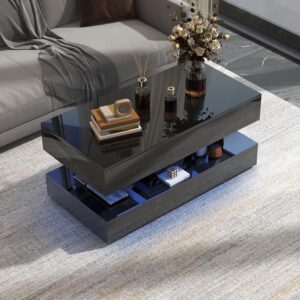 OC Orange-Casual Mesa Auxiliar Rectangular LED Negro