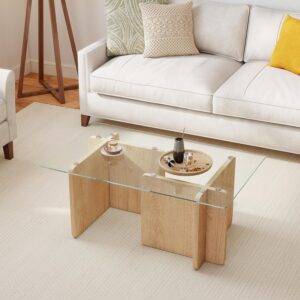 Miereirl Mesa Auxiliar Rectangular Cristal
