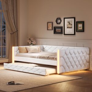 Sofá Cama Con Nido Piel Sintética LED