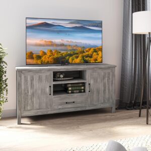 BELLEZE Virat Soporte de TV Granja Gris Lavado de 60"