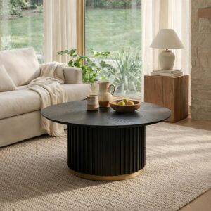 Christopher Knight Home Mesa de Centro Redonda Metal Dorado