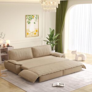 Sofá Cama Futón 3 En 1 Extraíble 73.2 Pulgadas Queen Biplaza Pana