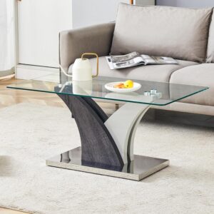 Mesa de Centro Rectangular Vidrio Templado 39"