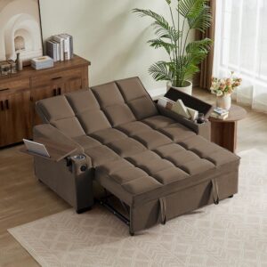 Tumbona Sofá Cama Gris Respaldo Ajustable USB Chaise