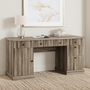 Garvee Escritorio Ejecutivo 60" Con Cajones Con Archivador Con Carga USB