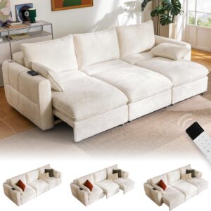 Sofá Cama 2 En 1 Extraíble 10.2 Pulgadas Terciopelo Beige USB Eléctrico