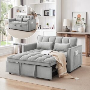 Sofá Cama Futón 3 En 1 Extraíble 64 Pulgadas 2 Plazas Respaldo Ajustable