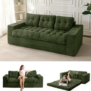 Sofá Cama Extraíble Plegable 3 Plazas Verde