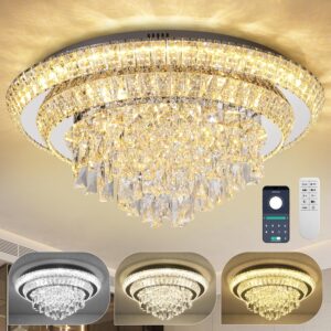 COCOSTAR Candelabro Gotas Moderno LED Cristal 24''