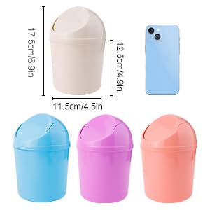 SITAKE 2 cubos de basura de plástico con tapa abatible con 120 bolsas de basura - Imagen 2