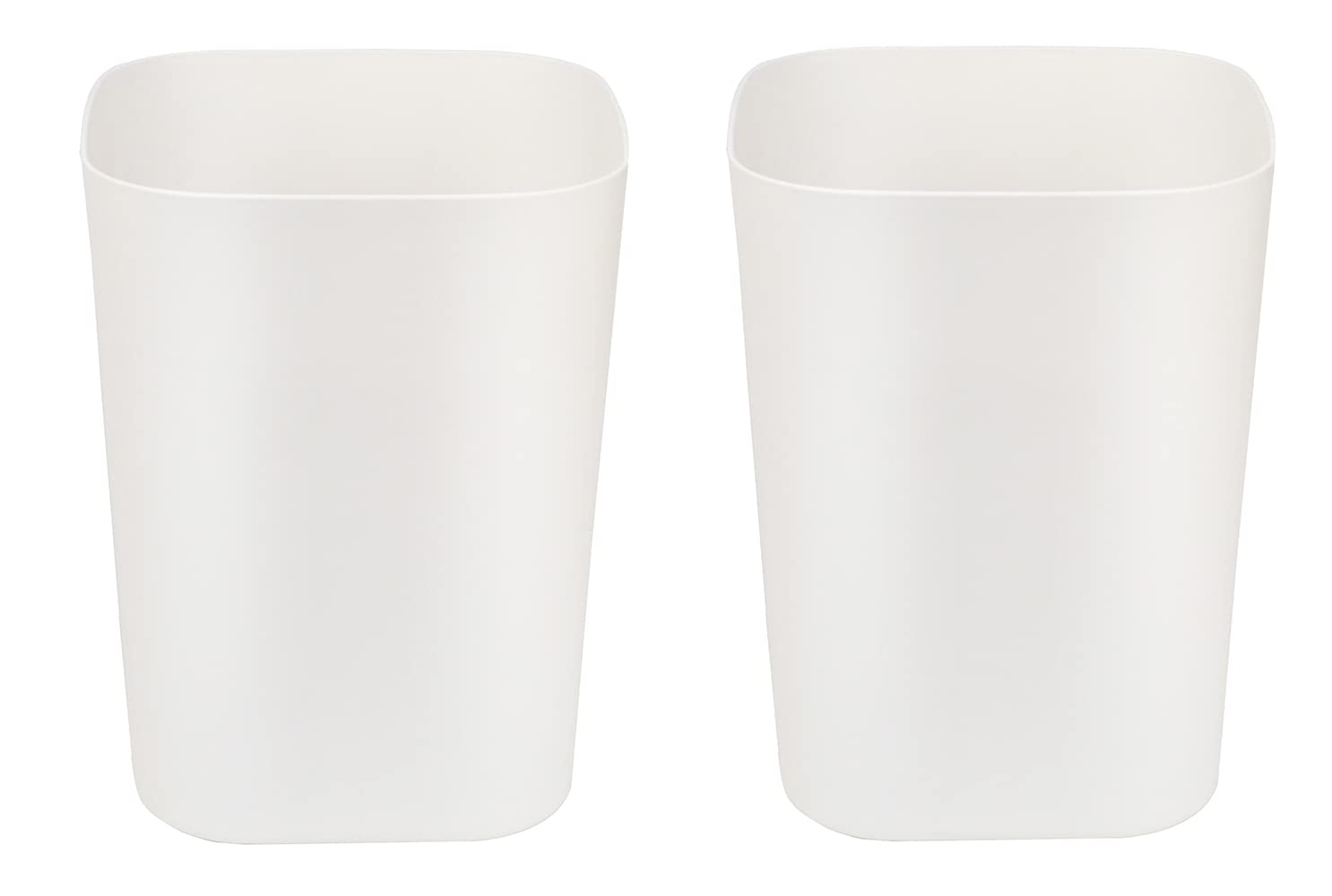 Besli Cubo de basura pequeño de 2 galones para baño, dormitorio, cocina, oficina (blanco