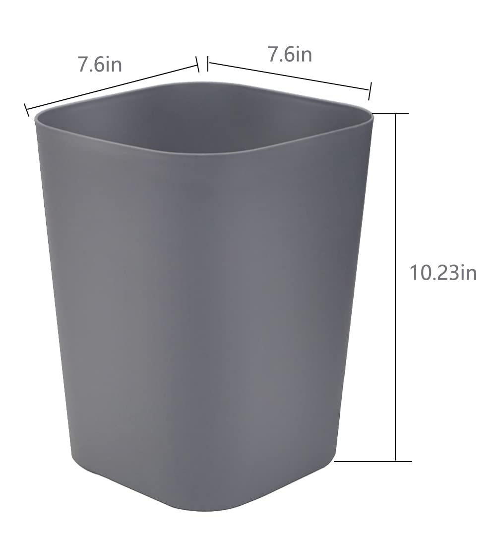 Cubo de basura pequeño de 2 galones, cubo de basura cuadrado para baño, dormitorio, cocina - Imagen 2