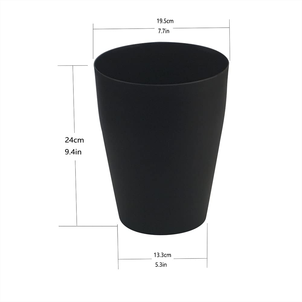 Feisco Cubo de basura pequeño, redondo de plástico, para baño, dormitorio, cocina - Imagen 2