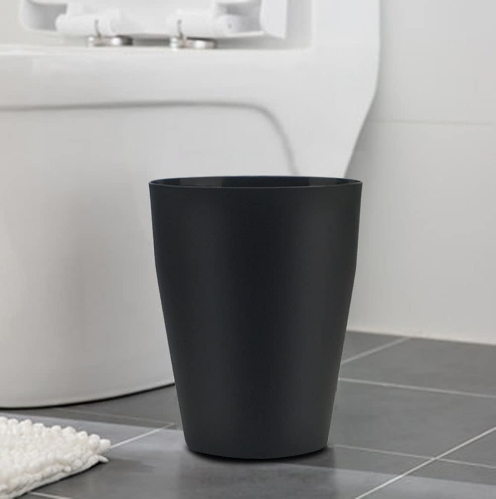Feisco Cubo de basura pequeño, redondo de plástico, para baño, dormitorio, cocina - Imagen 3
