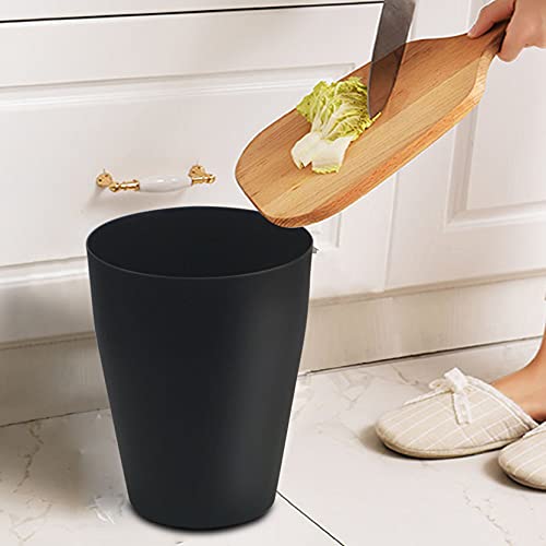 Feisco Cubo de basura pequeño, redondo de plástico, para baño, dormitorio, cocina - Imagen 4