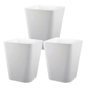 Basurero de plástico pequeño para baño, cesta cuadrada de basura para baño, oficina