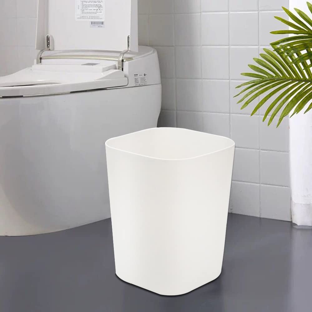 Besli Cubo de basura pequeño de 2 galones para baño, dormitorio, cocina, oficina (blanco - Imagen 4
