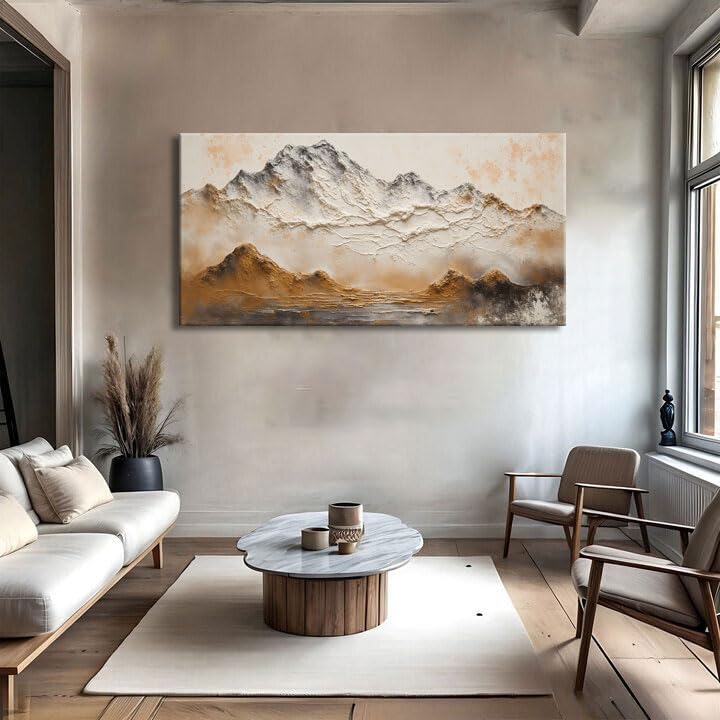 TAILORED CANVASES Arte de pared de montaña Amber Horizons - Decoración abstracta