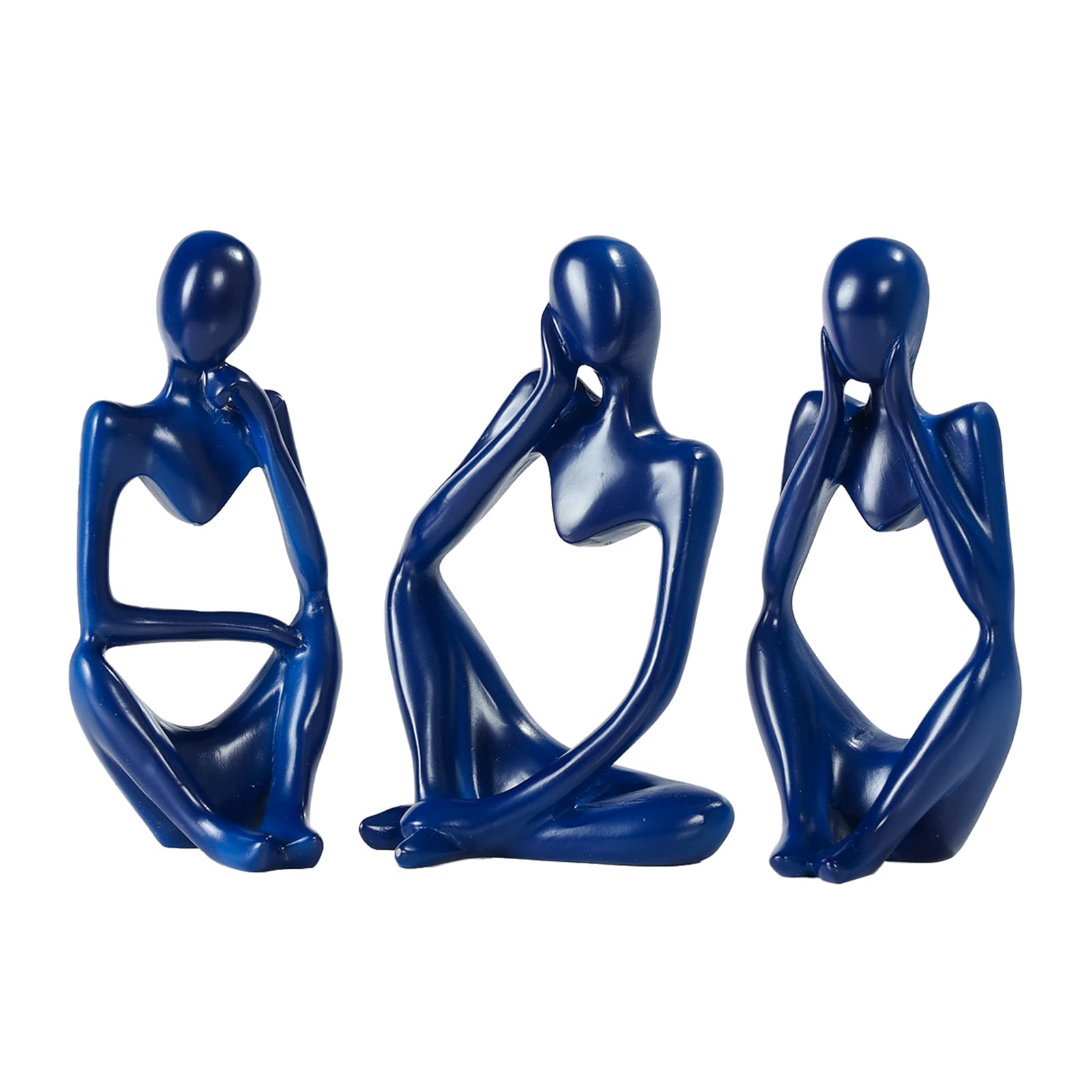 BMLCGJ Estatua del Pensador Decoración Dorada Escultura de Arte Abstracto