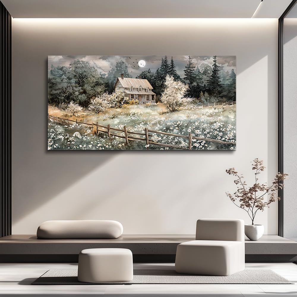hyidecorart Decoración de pared para sala de estar, lienzo de granja, arte de pared - Imagen 4