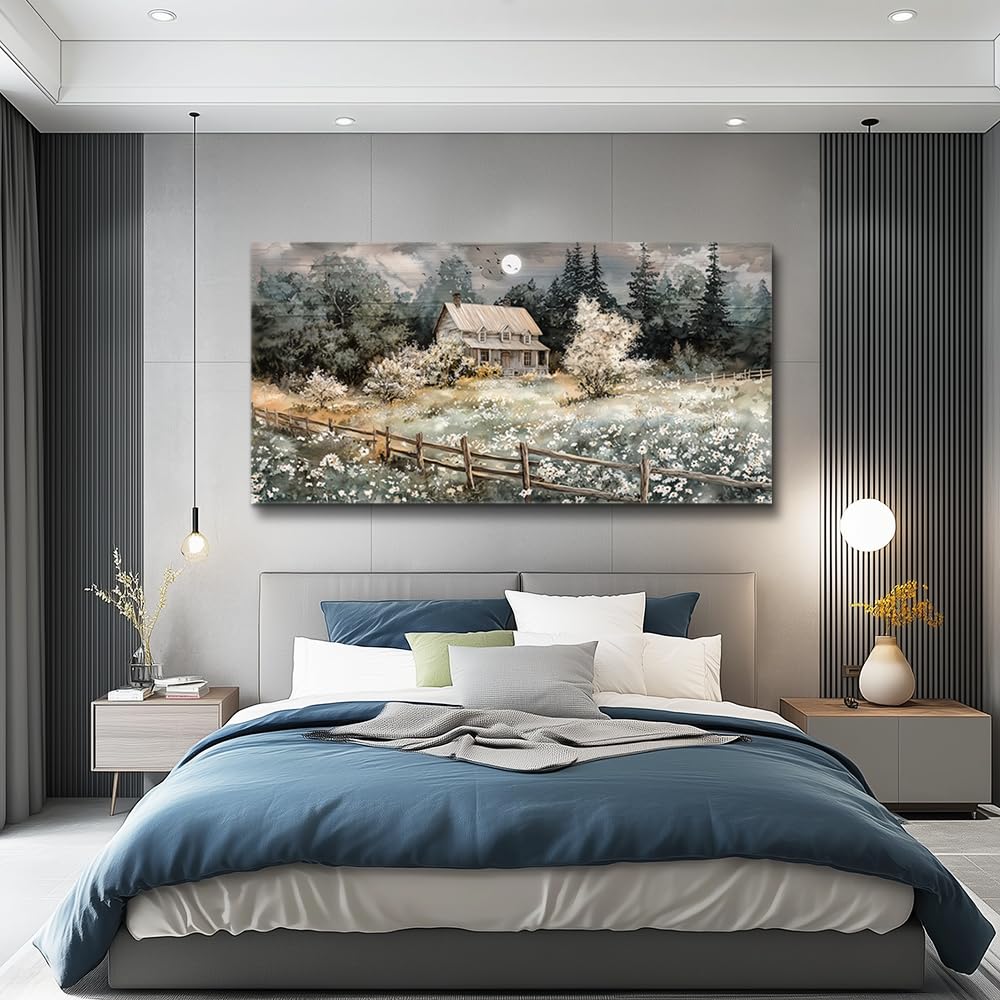 hyidecorart Decoración de pared para sala de estar, lienzo de granja, arte de pared - Imagen 5