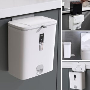 Sooyee Bote de basura con tapa, cubo de basura pequeño de 2.4 galones