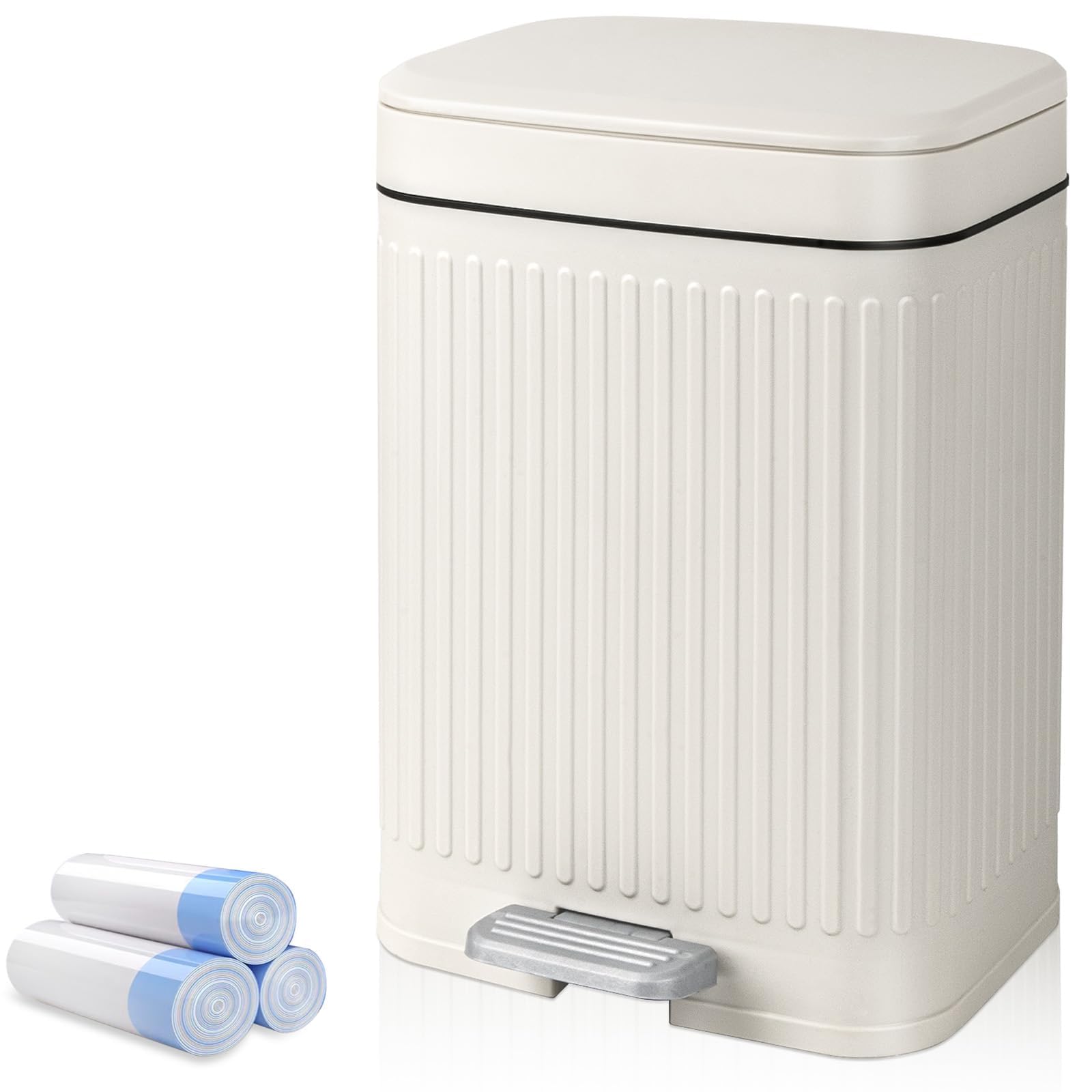 Cubo de Basura Pequeño para Baño con Tapa de 2.1 Galones