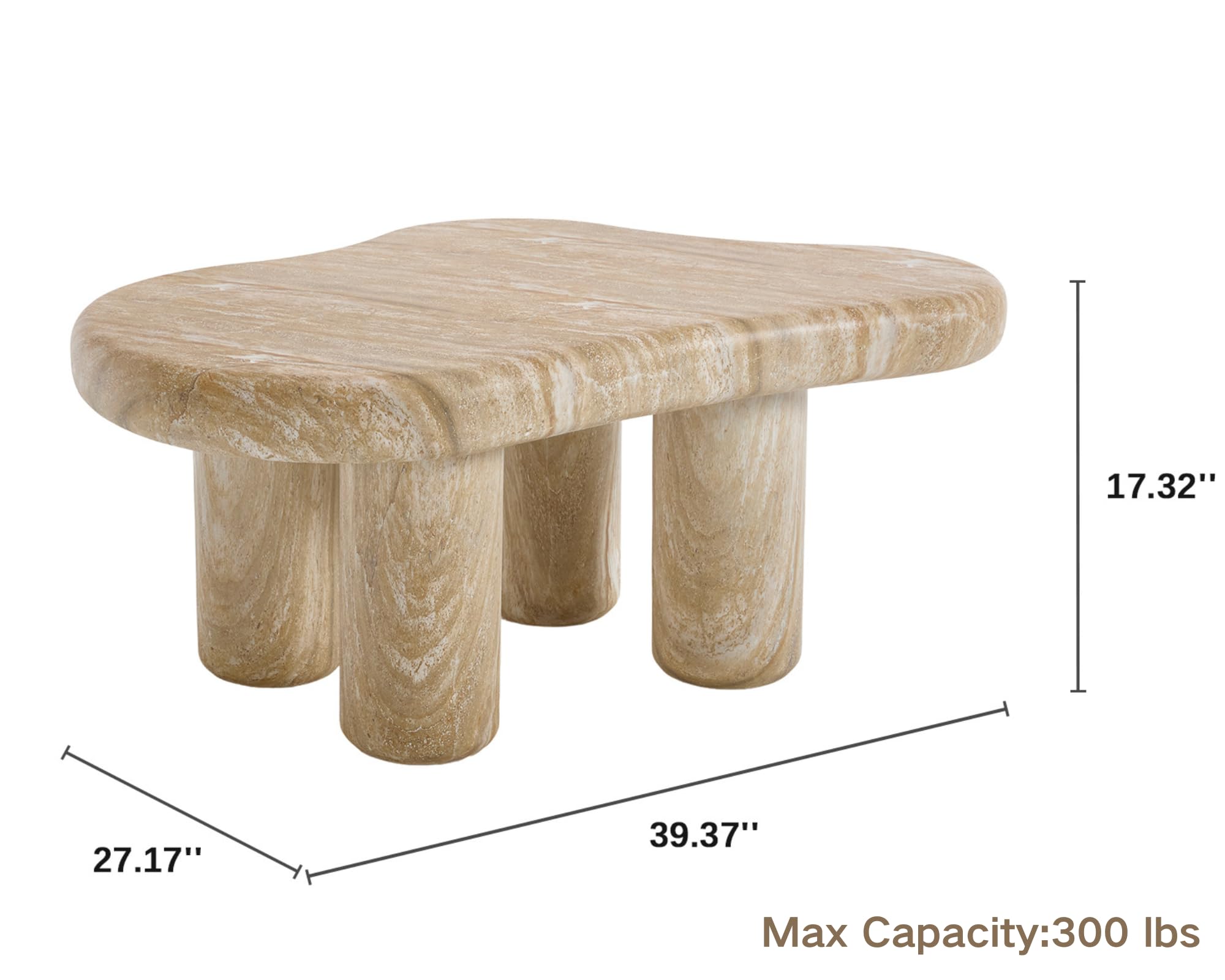 Mesa de centro moderna de piedra para sala de estar Mesa de nube - Imagen 2