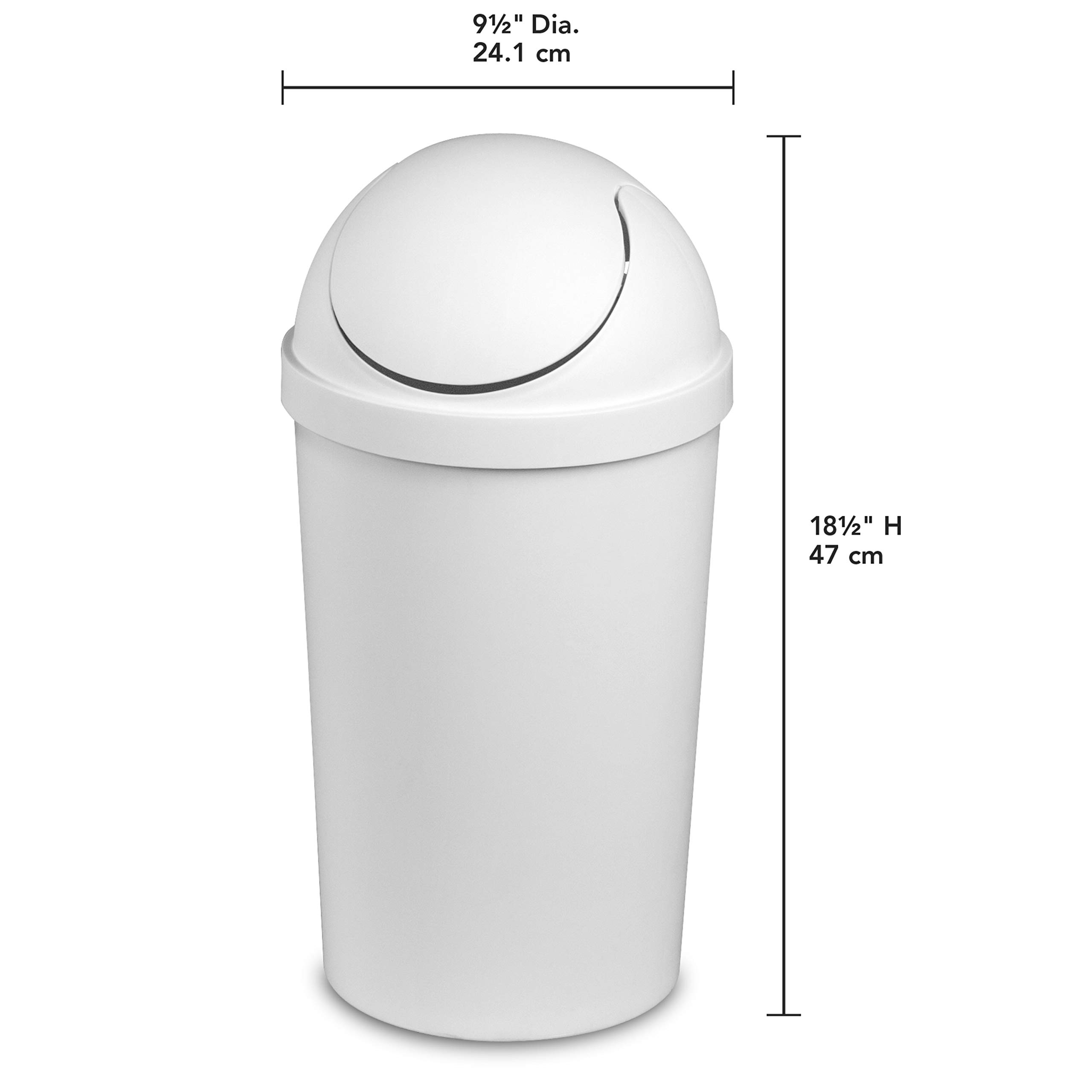 Sterilite - Cesta de basura redonda de 3 galones con tapa basculante - Imagen 2