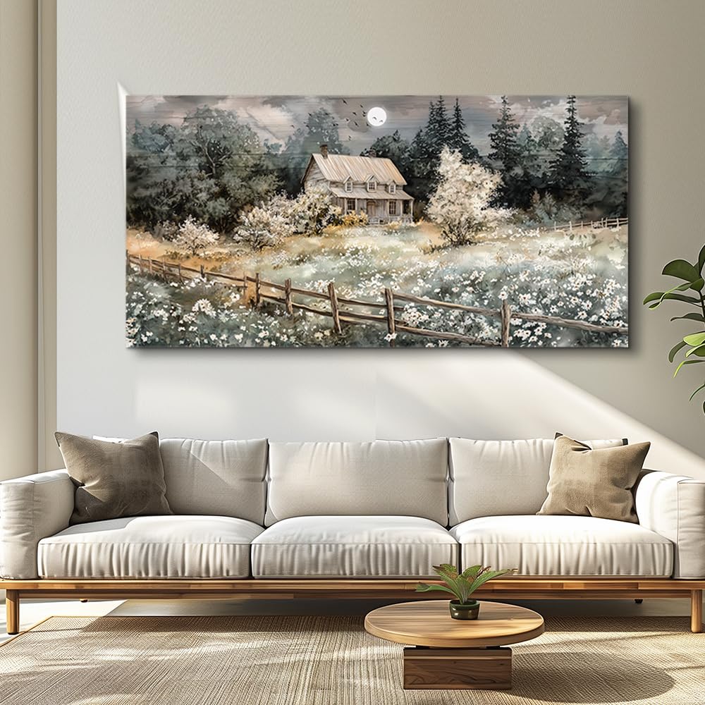 hyidecorart Decoración de pared para sala de estar, lienzo de granja, arte de pared - Imagen 2