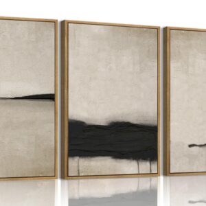 myusuar 3 piezas de arte de pared de lienzo abstracto moderno grande enmarcado para sala