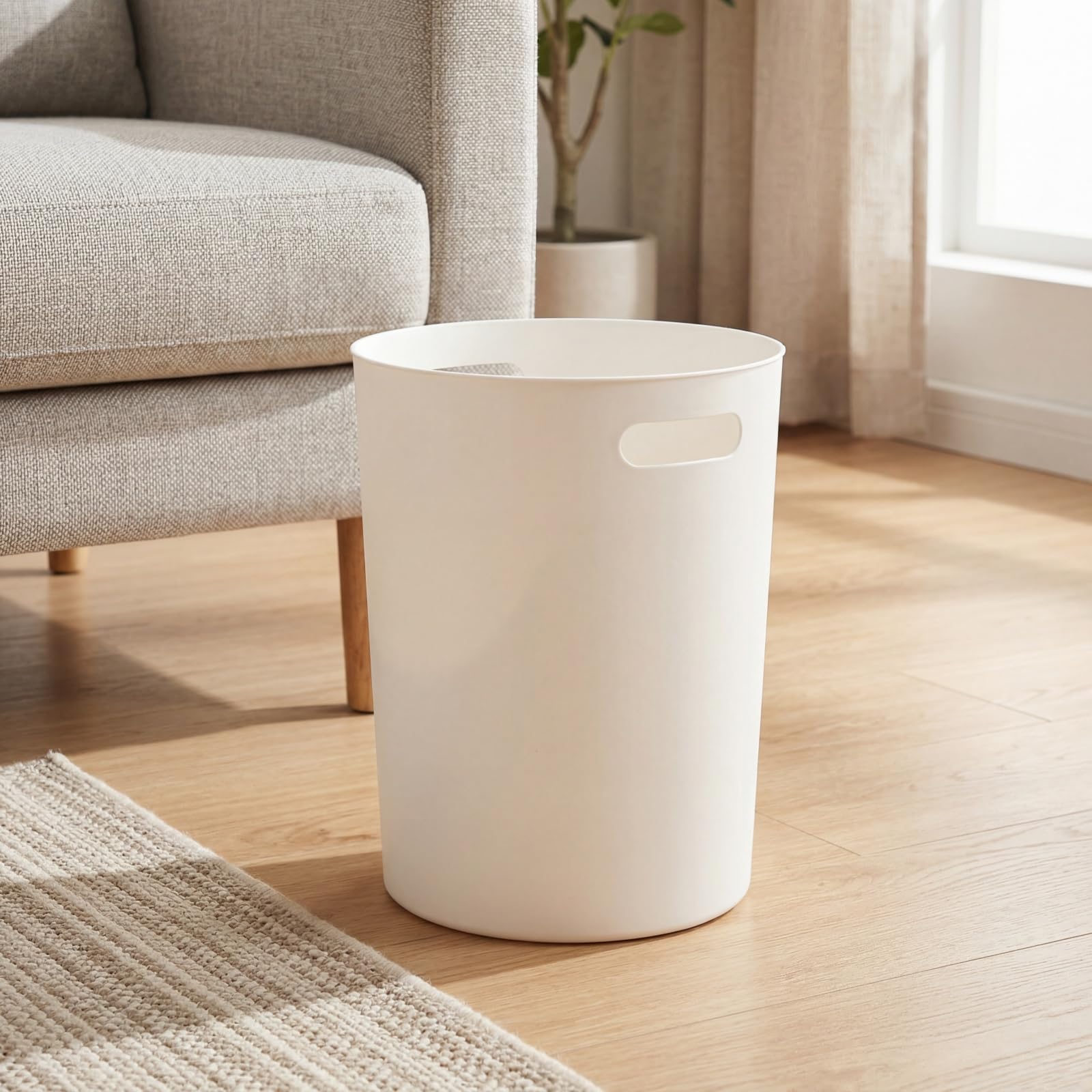 Lyellfe Paquete de 6 cubos de basura pequeños, papelera de plástico de 1.5 - Imagen 4