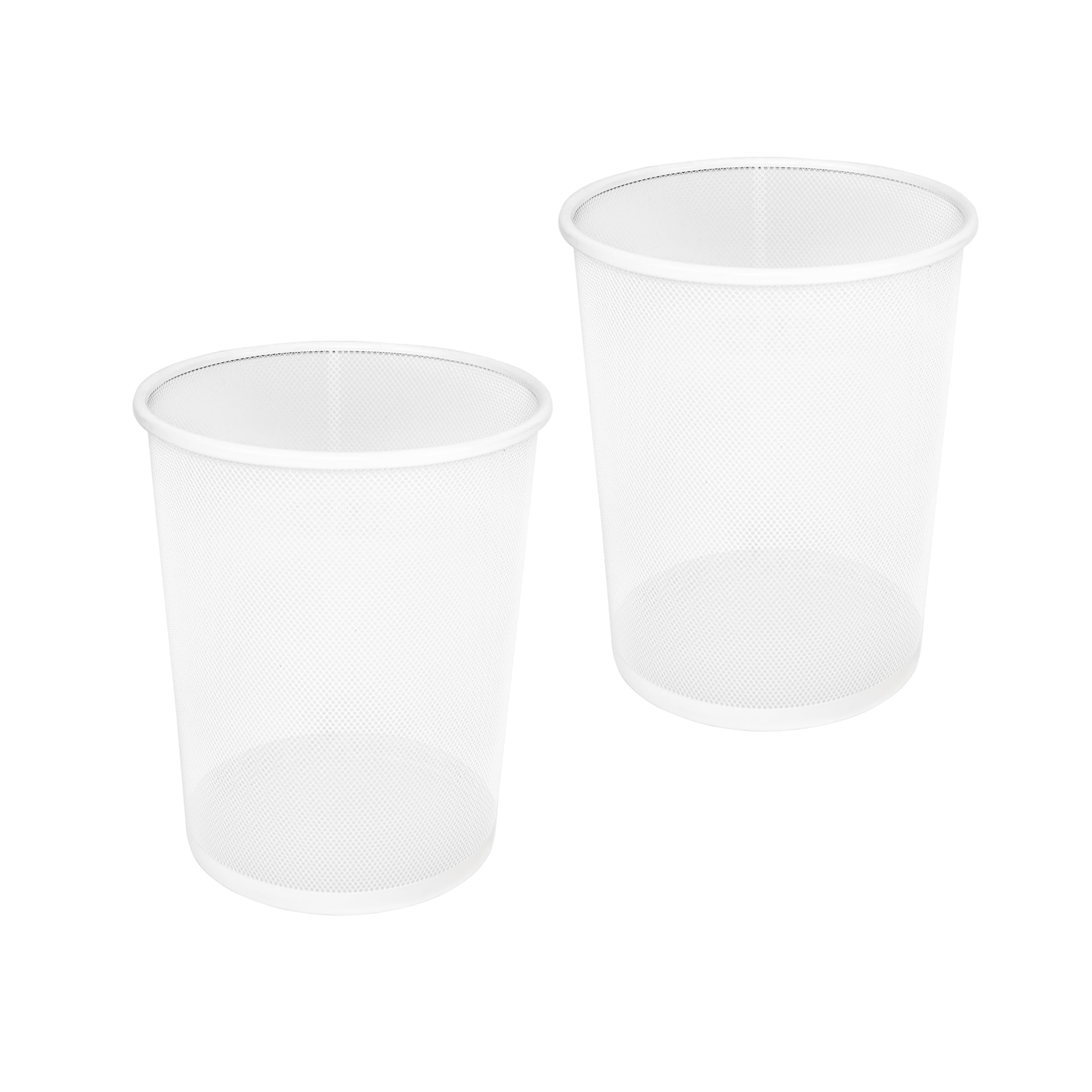 Paquete de 2 cubos de basura de malla de acero de 6 galones, papelera de