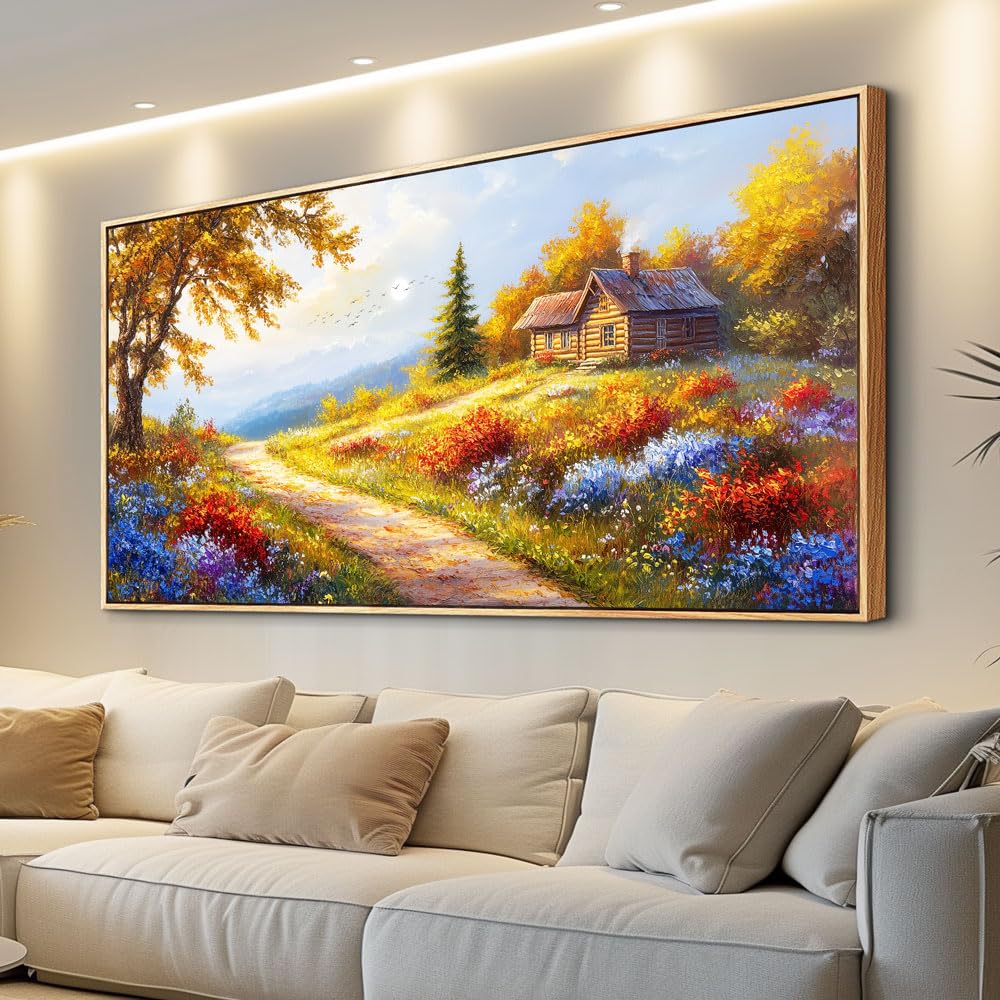 KELIYUAN Arte de pared grande para sala de estar, lienzo enmarcado