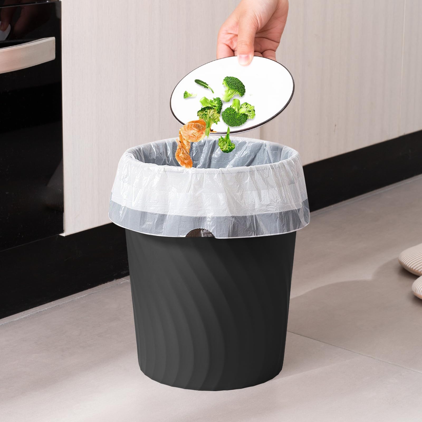 YGJT Cubo de basura pequeño, paquete de 3 cubos de basura de baño de 1.8 galones - Imagen 4