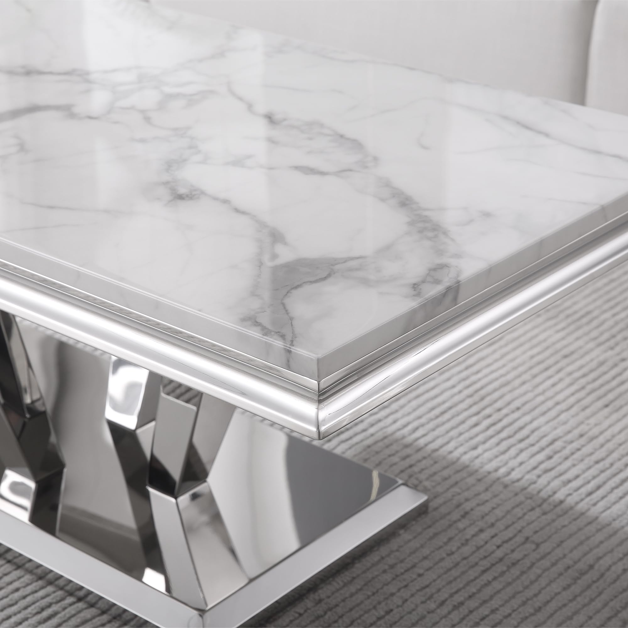 SSLine Moderna mesa de centro de 1 pieza para sala de estar - Imagen 5