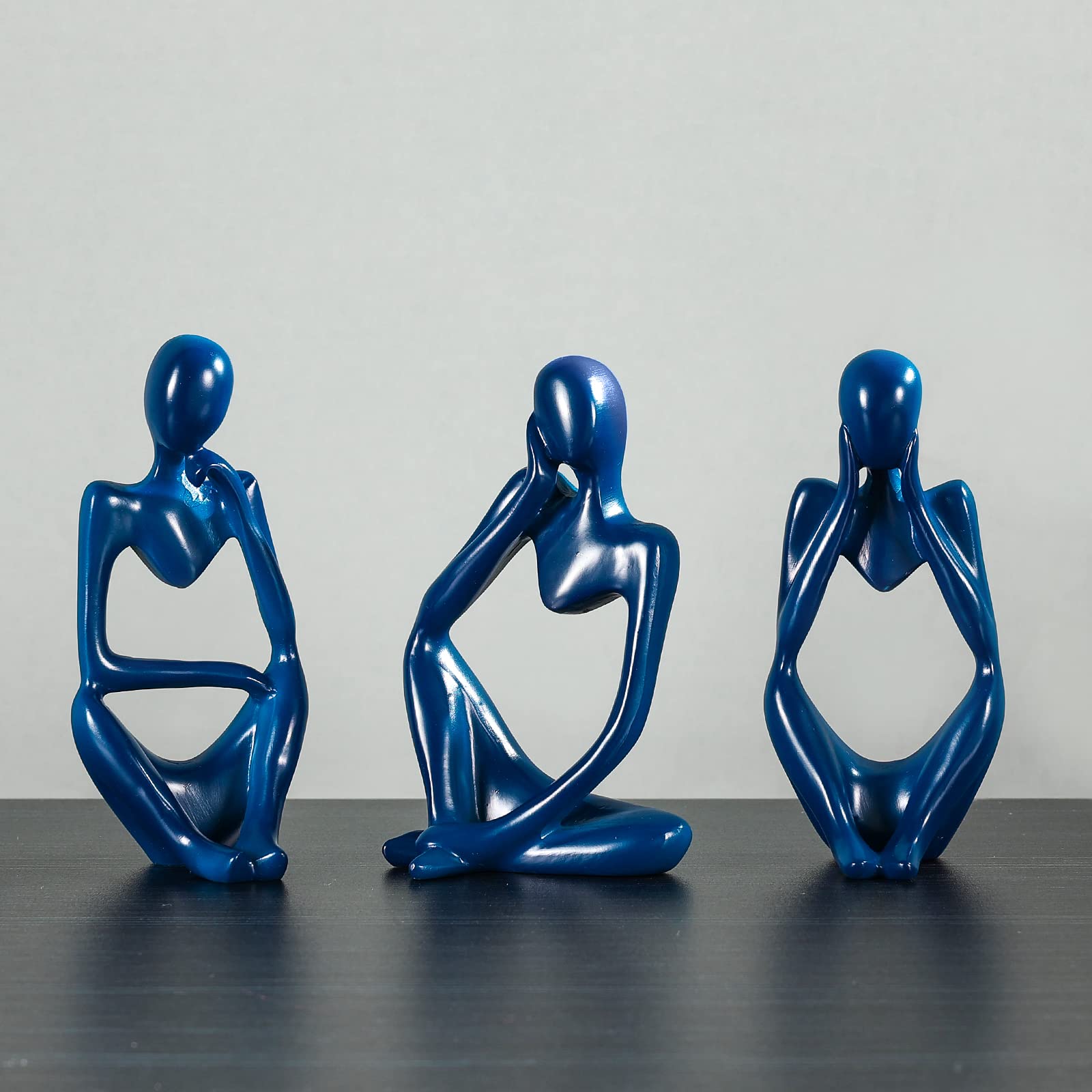 BMLCGJ Estatua del Pensador Decoración Dorada Escultura de Arte Abstracto - Imagen 2