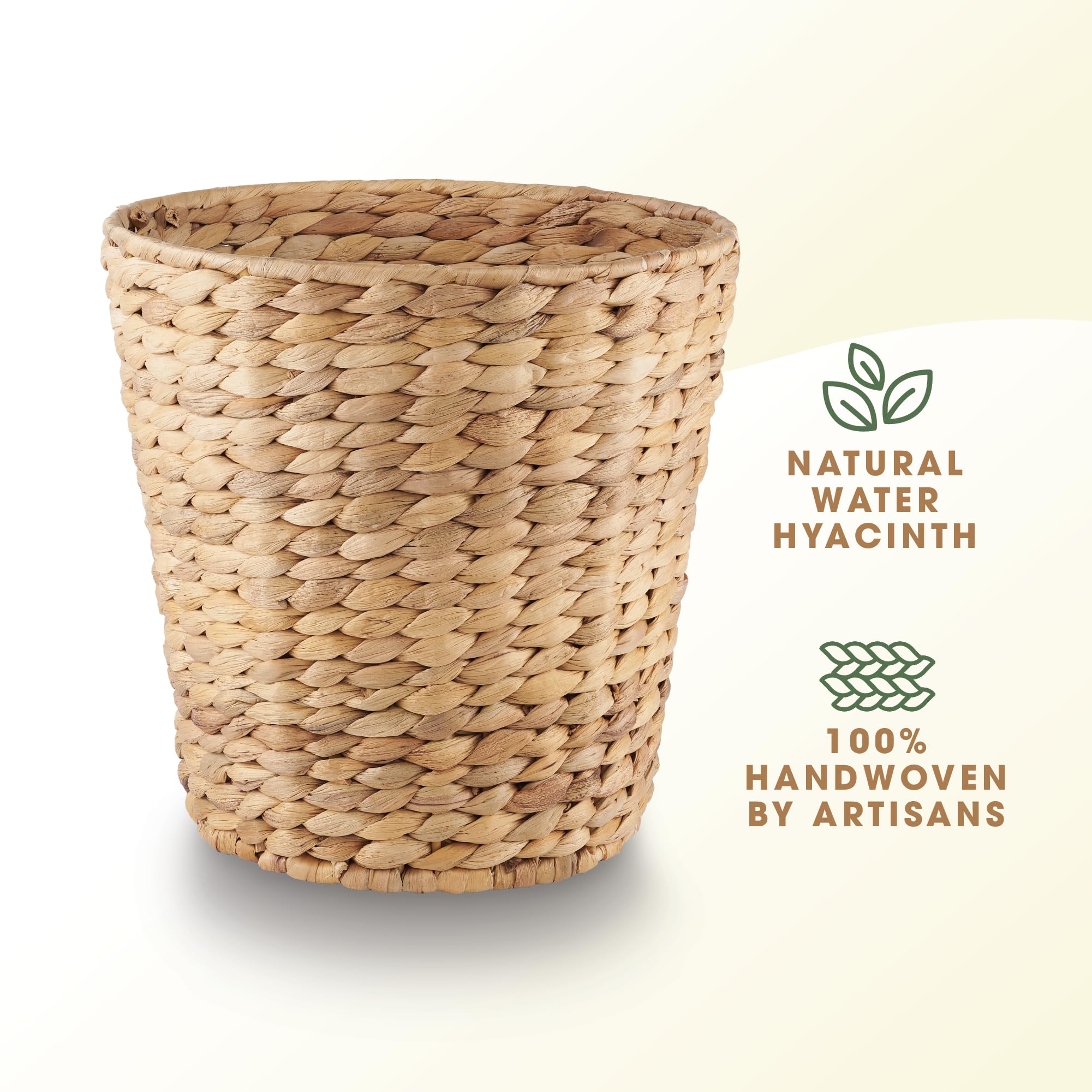 84ECO Paquete de 2 cubos de basura de mimbre de 3 galones para baño - Imagen 5