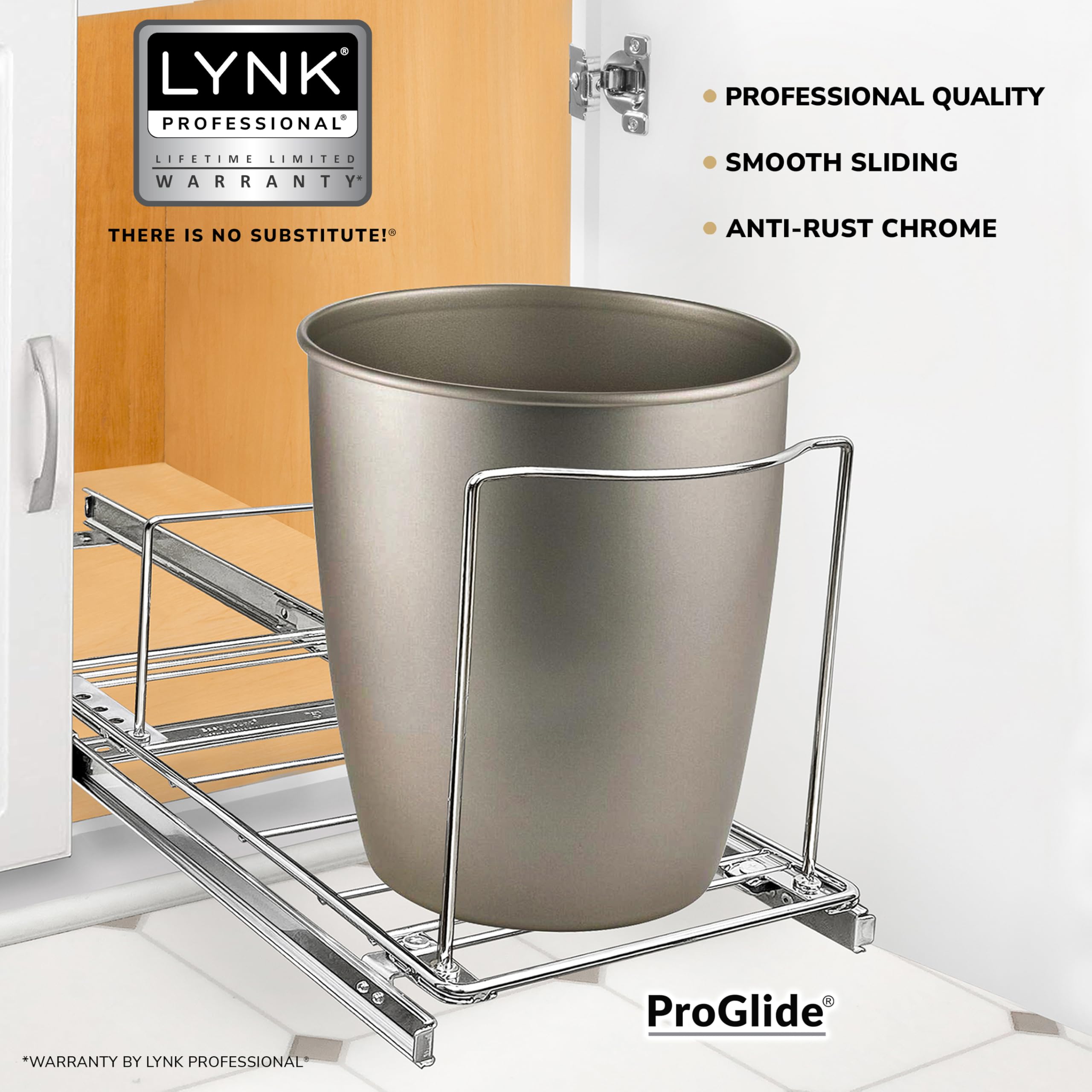 LYNK PROFESSIONAL® Cajón de basura extraíble – Organizador deslizante para armario - Imagen 2