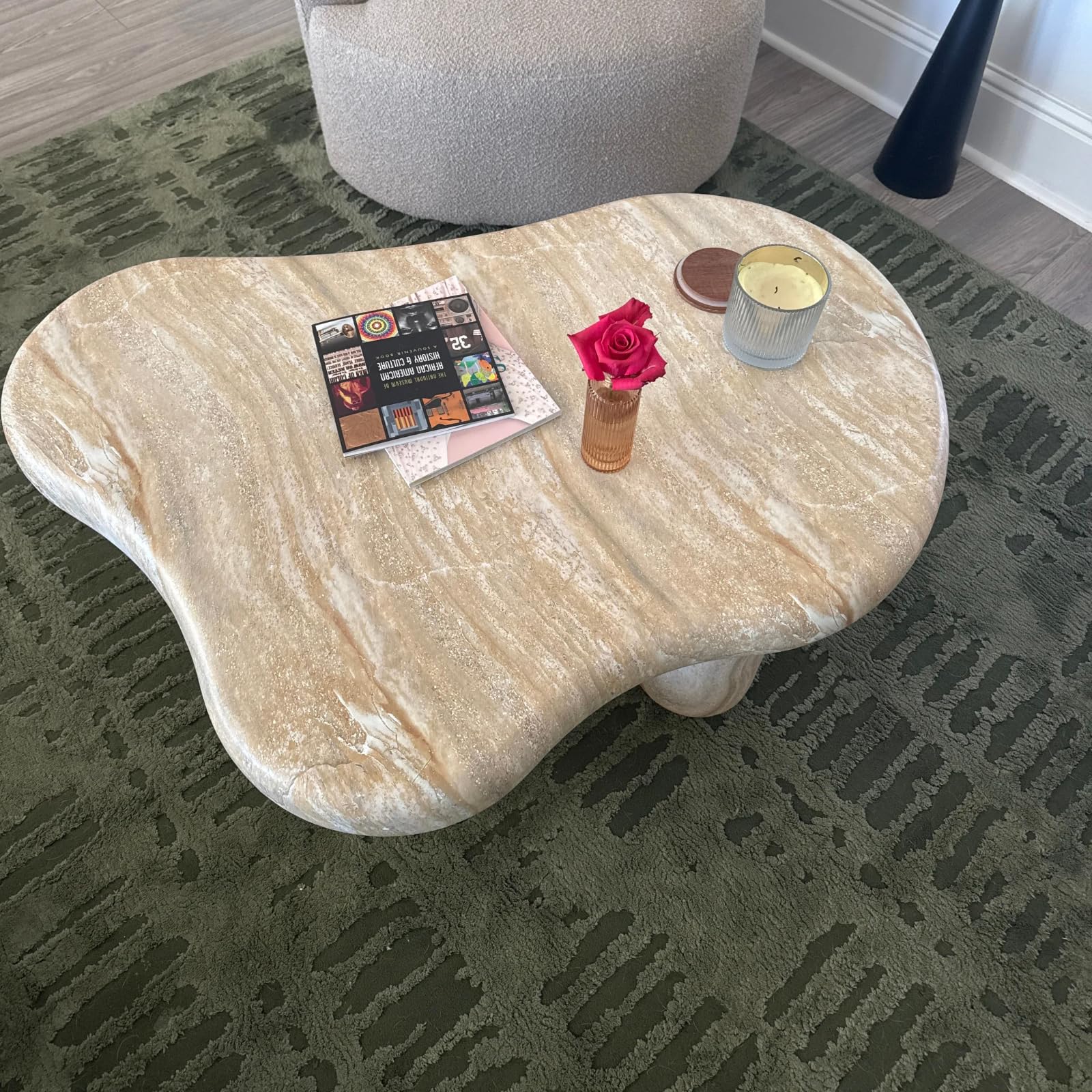 Mesa de centro moderna de piedra para sala de estar Mesa de nube - Imagen 5